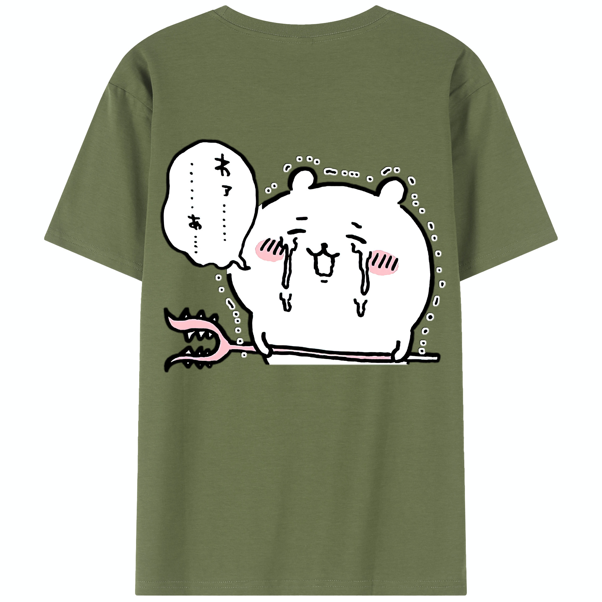 （画像用） ちいかわ ちいかわ Chii-kawa chiikawa 綿100％半袖Tシャツ（背面プリント）